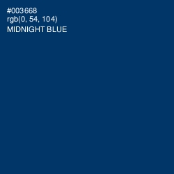 #003668 - Midnight Blue Color Image
